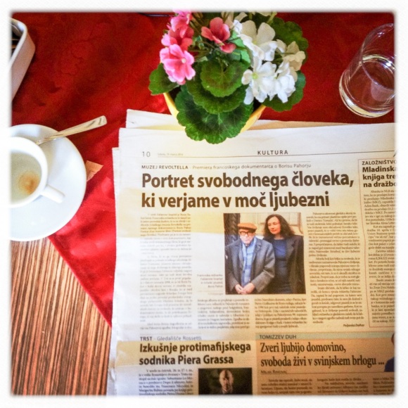 Un article dans le quotidien slovène de Trieste Primorski, à prpos de l'avant première du film "Boris Pahor, portrait d'un homme libre"