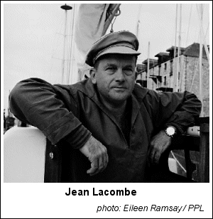 Le navigateur solitaire  Jean Lacombe en 1960